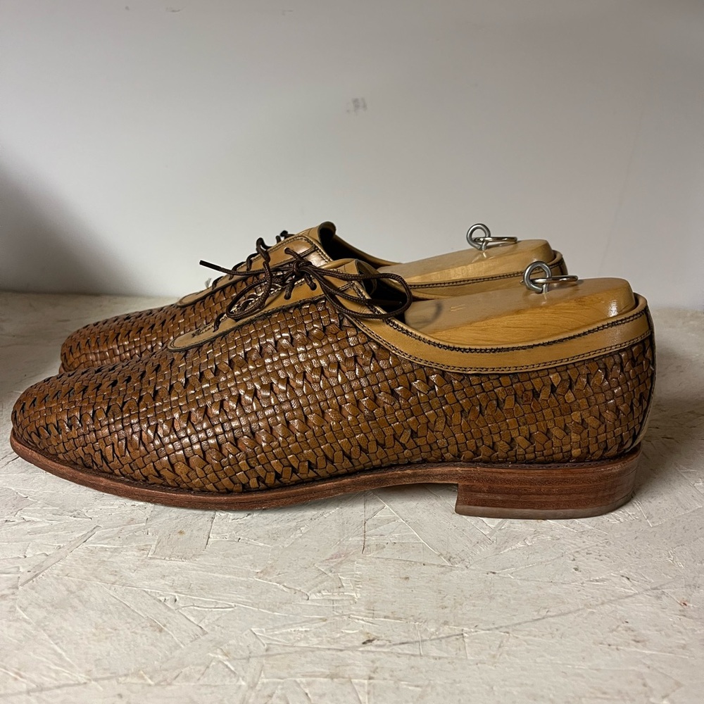 Allen Edmonds black woven dress shoes - size 11.5 D
